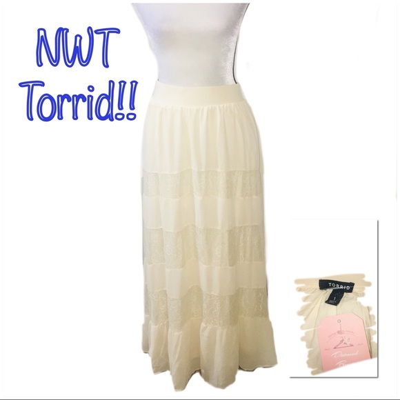torrid Dresses & Skirts - ‼️🔥NWT TORRID Boho Lace Maxi Skirt!!🔥‼️